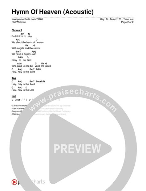 Hymn Of Heaven Acoustic Live Chords .